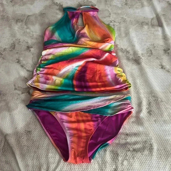 Bleu Rod Beattie Splash Out High Neck Tankini Top Size 4 - Picture 8 of 10